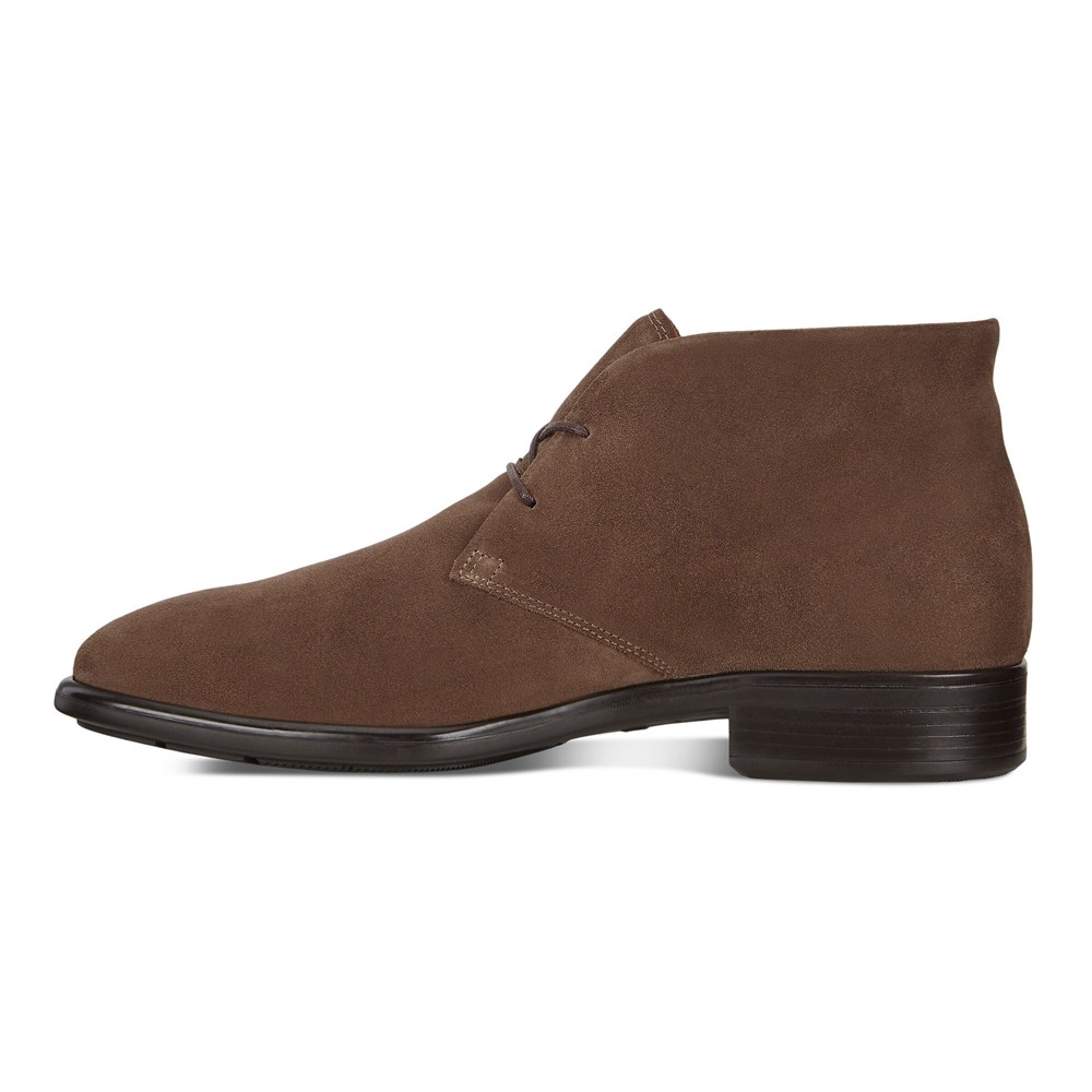 Zapatos De Vestir Hombre - ECCO Citytray Suede Ankle Boot - Marrom - BCN813524